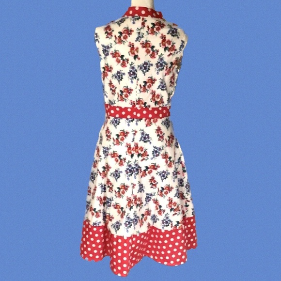 NWT Sucrefas Vintage Style Fit n Flare Polka Dot Floral - Picture 3 of 3